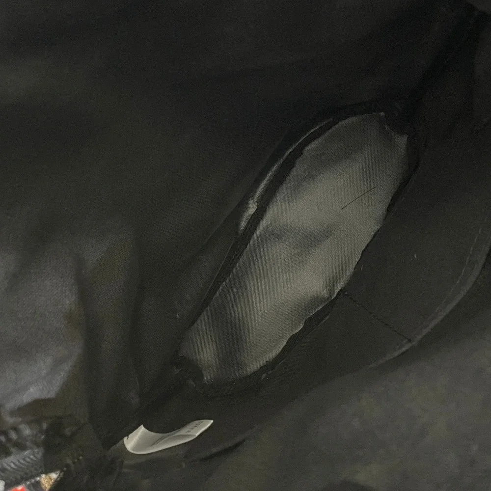 O bag Gray Faux Leather Backpack with Canvas Trim and Top‎ Handle